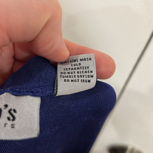 chico’s Travelers Maxi Skirt Womens Blue Pull On Elastic Waist chicos Size 3 - Picture 5 of 6